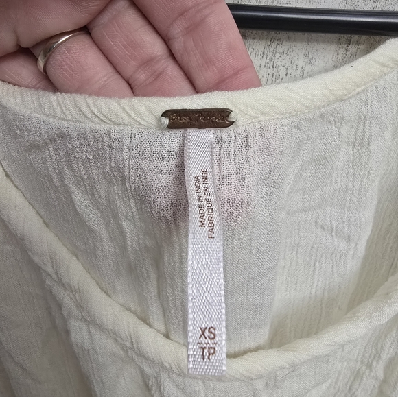 Free People Boho Off White Dress Womens Size XS - Picture 6 of 10